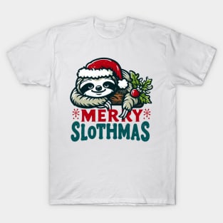 Funny Merry Slothmas Christmas Pajama for Sloth Lovers T-Shirt